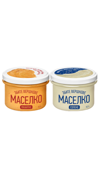 Збите масло 200мл набір з 2 смаків